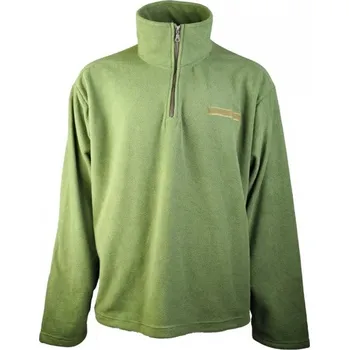 Pánská mikina Armda eck Mikina FLEECE řecká 3/4 zip ZELENÁ použité S ZELENÁ - OLIV