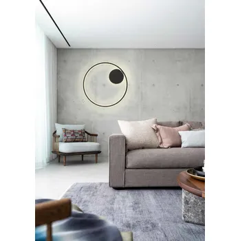 Palnas LED stropní svítidlo Dona 2 UP, ⌀ 40cm, 24W Barva: Černá, Stmívání, řízení: Dálkové ovládání (s dálkovým ovladačem)