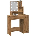 Toaletní stolek s LED dub artisan 86,5x35x136 cm Hnědá 857024