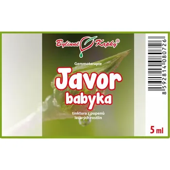 Doplněk stravy Bylinné kapky s.r.o. Javor babyka - tinktura z pupenů (gemmoterapie) 5 ml | Bylinné kapky