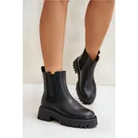 Kožené Zateplené Kozačky Chelsea Dámské Big Star OO274A386 Barva: Černá, Velikost: 36