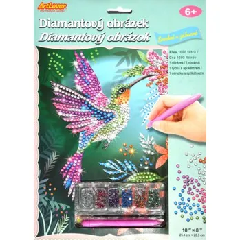 Diamantové malování Diamantové obrázky A4 Kolibřík