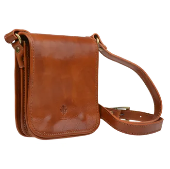 NovaKabelka.cz Dámská kožená kabelka přes rameno Vito Piccolo Marrone Chiaro