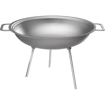 Grilovací rošt Wok ocelová pánev Ø 43 cm na nožkách (wok víceúčelová Pánev Ø 43 cm s odnimatelnými nohami)