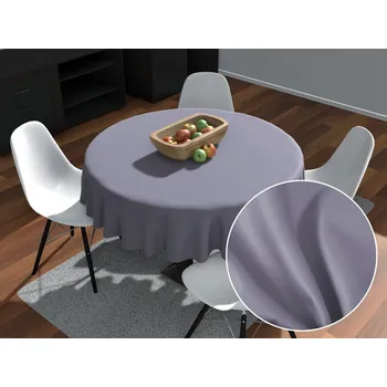 ubrus Velký kulatý bavlněný saténový ubrus ST-016 Modrošedý Ø 150 cm
