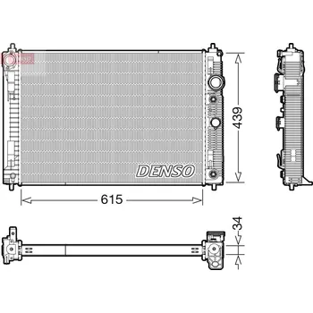 Chladič motoru Chladič, chlazení motoru DENSO DRM46045