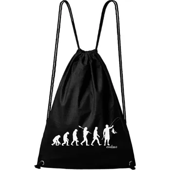 turistický batoh DOBRÝ TRIKO Bavlněný batoh Evoluce rybáře Barva: Černá