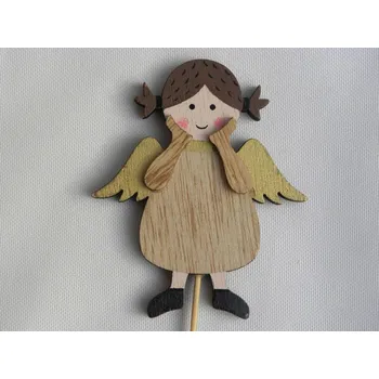 Vánoční dekorace zápich anděl malovaný