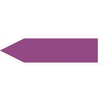 Jednosměrná šipka Kyseliny a zásady - bez textu Samolepka PVC potrubí 3 - 380x105 mm