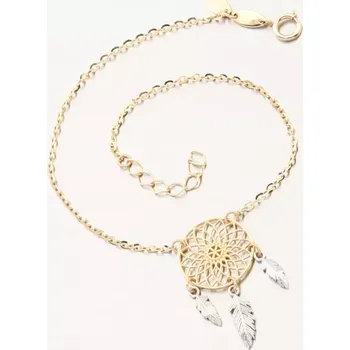 Náramek Dámský náramek žluté zlato 585 lapač snů 144P-141277 délka 17 cm