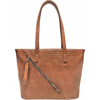 Kabelka Středně hnědá kabelka přes rameno s prošíváním Krissy