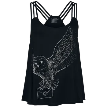Top z Harry Potter - Hedwig - Ženy - černá