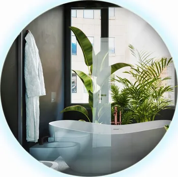 Zrcadlo Elegantní Zrcadlo s Podsvícením na Zeď do Dětského Pokoje Kulaté 60 cm