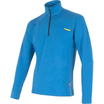 Pánská mikina Sensor Merino Upper pánská mikina, krátký zip, Modrá L