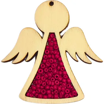 Vánoce Výřezy z překližky, Vánoční dekorace ANDĚL, 1 ks/bal.