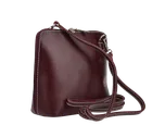 NovaKabelka.cz Kožená italská crossbody kabelka Grana Bordo