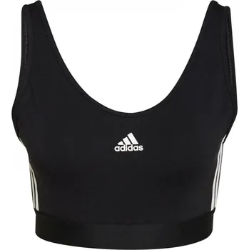 Kalhotky adidas 3-Stripes Crop Top With Removable Pads Black/White XL (20-22)