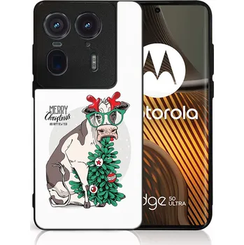 Vánoční dekorace VSECHNONAMOBIL 93537 MY ART Kryt s vánočním designem Motorola Edge 50 Ultra MERRY CHRISTMAS (074)