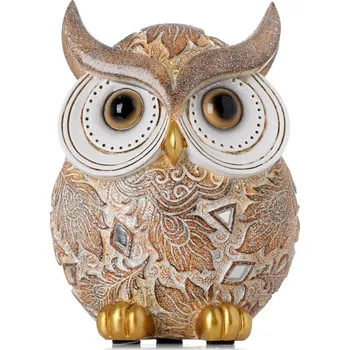 Dekorace, keramická, SOVA, 9x6x12,5 cm, 1 kus