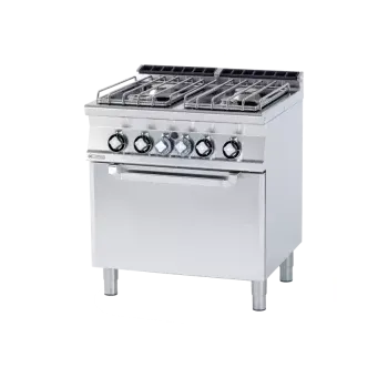 Sporák RM GASTRO Sporák kombinovaný se statickou elektrickou troubou GN 2/1 - 4x hořák | RM - CF4-78GPE