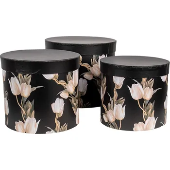 Úložný box Clayre & Eef - Sada tří kartonových úložných boxů 66023