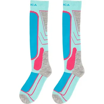 Pánské ponožky Nevica Meribel 2 Pack Ski Sock Juniors Aqua Junior 1-6