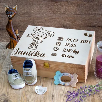 Dárkový potravinový koš Dárek k narození dítěte holčička