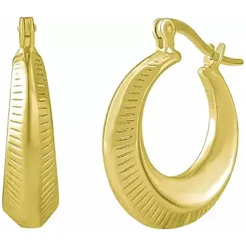 Náušnice Stříbrné náušnice kruhy Thelma 20 mm pozlacené žlutým 18kt zlatem JJJ0053EGP