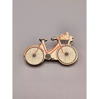 Brož Kolo - dřevěná brož