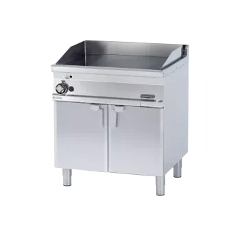 Kuchyňský gril RM GASTRO Grilovací deska 56x51 plynová chromovaná hladká s podestavbou | RM - FTL-76GS