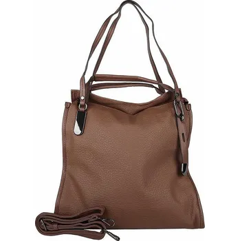 Víceúčelová velká hnědá kabelka do ruky/na rameno/podél těla Maria C. 922 na A4