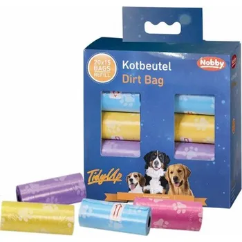 sáček na exkrement Nobby TidyUp Poop sáčky s potiskem tlapek 20 rolí s 15 sáčky