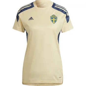 Dámské tričko adidas Sweden Training Shirt 2022 Womens Yellow 10 (S)