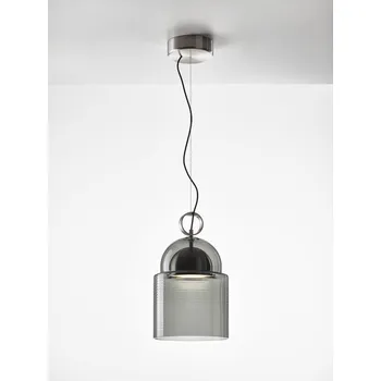 Závěsné designové svítidlo Brokis Dome large PC1348 Barva skla: Triplex opál, Povrchová úprava baldachýnu a montury: kov - bílý matovaný komaxit se strukturou, Dekor skla: Bez dekoru