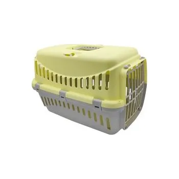 přepravka pro zvíře Nayeco přepravka 45 x 31 x 24 cm šedo-žlutá