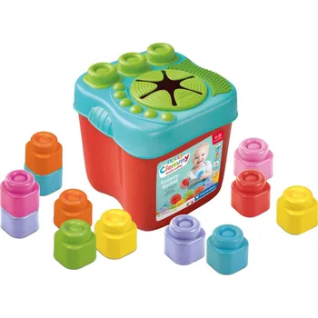 Hračka pro nejmenší Clementoni Soft Clemmy senzorický kyblík s 15 kostkami