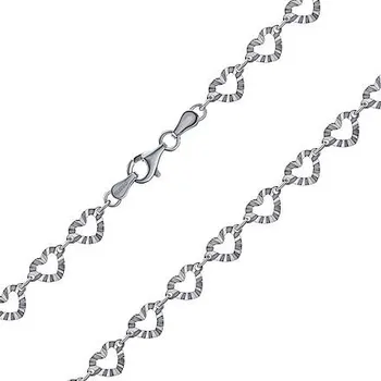 Řetízek Stříbrný srdíčkový řetízek Kimora 9 mm varianta 40 cm TTTICO6N-40 cm