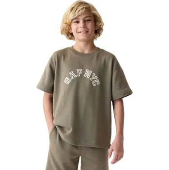 Chlapecké tričko Chlapecké tričko GAP FASHION LOGO XXL Khaki, Bílá