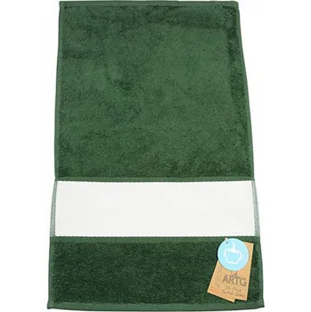 Ručník ARTG Bavlněný ručník pro hosty s bordurou pro dekorace 30 x 50 cm Barva: zelená tmavá, Velikost: 30 x 50 cm AR085
