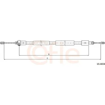 Lanko parkovací brzdy Tažné lanko, parkovací brzda COFLE 92.10.4654