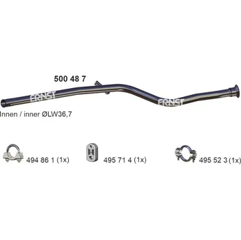Auto-moto Výfuková trubka ERNST 500487