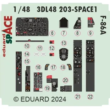 Plastikový model Eduard 1/48 F-86A SPACE (CLEAR PROP)