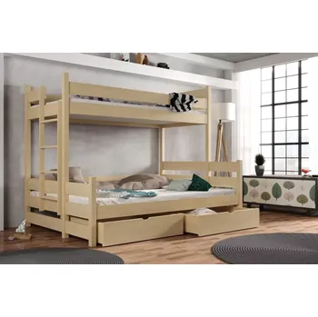 Dětská postel Patrová postel s rozšířeným spodním lůžkem 004 90/140 x 200 cm - více odstínů