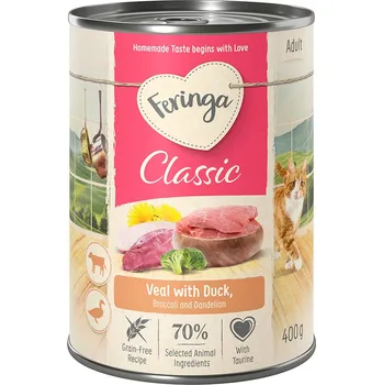 Krmivo pro psa 6x400g Feringa Classic Meat Menu - kachní a telecí