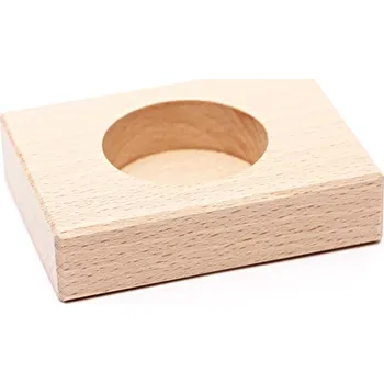 Drahý kámen Dřevěný podstavec - stojánek pod kouli 80x60x20 mm #651