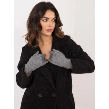 Rukavice Šedé dámské pletené rukavice