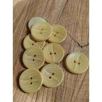 Knoflík Knoflík dvoudírkový žlutá béžová