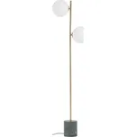 Stojací lampa v zeleno-zlaté barvě se skleněným stínidlem (výška 161 cm) Lonela – Kave Home ID_1521092