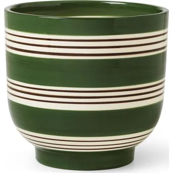 Květináč Tmavě zeleno-bílý keramický květináč Kähler Design Nuovo, ø 15 cm ID_1394985