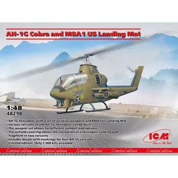 Plastikový model HAD models 1/48 AH-1G Cobra and M8A1 US Landing Mat